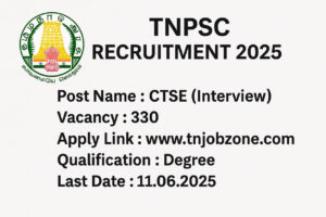 TNPSC Combined Technical Services Exam 2025 - Apply online before 11 June 2025 for 330 vacancies at tnpsc.gov.in.