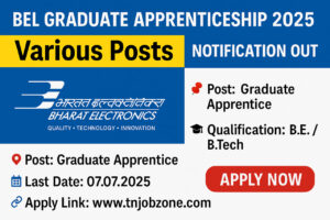 BEL Graduate Apprenticeship 2025 Walk-in Notification for Engineers