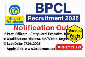 BPCL Recruitment 2025 – Apply for Junior & Associate Executive Jobs