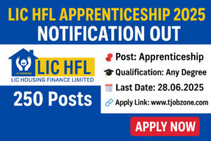 LIC HFL Apprenticeship 2025 Recruitment – Apply Online for 250 Vacancies