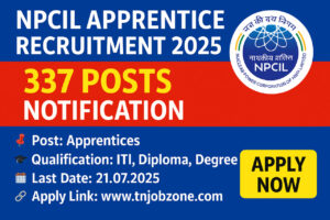 NPCIL Apprentice Recruitment 2025 - Apply for 337 Posts at Kudankulam Nuclear Power Plant