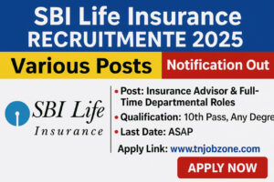 SBI Life Insurance Recruitment 2025 Notification Banner - Apply Online