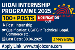 UIDAI Internship Programme 2025 – Apply Online for Government Internship in Technical and Legal Fields