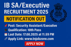 IB Security Assistant/Executive Recruitment 2025 – 515 Posts – Apply Online Before 10.08.2025 at mha.gov.in