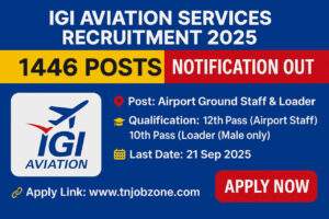 IGI Aviation Services Recruitment 2025 – Apply Online for 1446 Ground Staff and Loader Vacancies – 10th & 12th Pass Govt Jobs