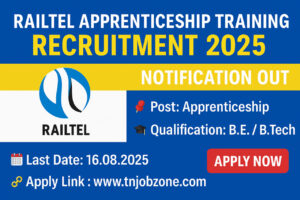 RailTel Apprenticeship Recruitment – Engineering Graduates & Diploma Holders