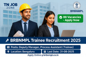 BRBNMPL Trainee Recruitment 2025 – Great Opportunity to apply for 88 Deputy Manager & Process Assistant Trainee vacancies online before 31st August 2025.