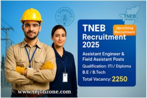 TNEB AE & Field Assistant Recruitment 2025 official notification image with apply online, eligibility and last date info.