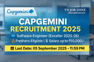Capgemini Recruitment 2025 – Apply Online for Software Engineer | Capgemini Exceller 2025-26 Freshers Jobs | Last Date 05 September 2025