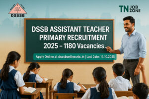 DSSSB Assistant Teacher Primary Recruitment 2025 – Apply Online for 1180 Vacancies in Delhi DOE and NDMC Schools