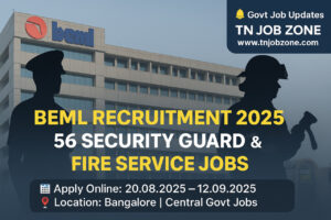 BEML Recruitment 2025 Notification – 56 Security Guard Jobs Banner