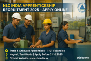 NLC India Apprenticeship Recruitment 2025 – Trade and Graduate Apprentice Jobs in Neyveli, Apply Online before 21.10.2025