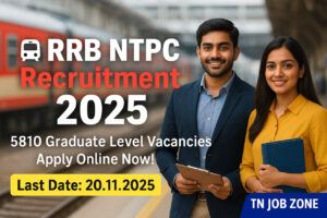 RRB NTPC Recruitment 2025 – Exciting 5810 Graduate Level Railway Jobs
