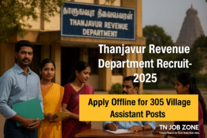 Thanjavur Revenue Dept Recruitment 2025 – Apply for 305 Village Assistant Jobs | Tamil Nadu Govt Jobs | Thanjavur.nic.in