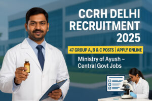 CCRH Delhi Recruitment 2025 – Central Council for Research in Homoeopathy Group A, B, and C Job Notification under Ministry of Ayush