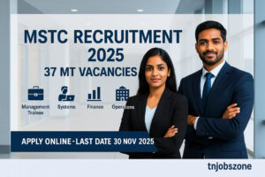 MSTC Recruitment 2025 Notification – 37 Management Trainee Posts Apply Online