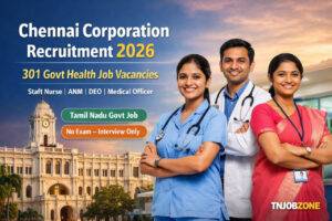Chennai Corporation Recruitment 2026 amazing 301 govt health jobs