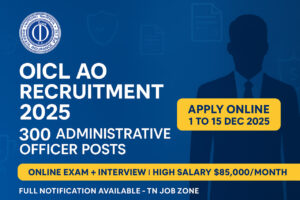 OICL AO Recruitment 2025 – Apply Online for 300 Administrative Officer Posts | Dates, Eligibility, Vacancy, Salary & Exam Pattern Summary Image