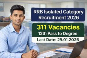 RRB Isolated Category Recruitment 2026 notification – 311 Railway vacancies for 12th pass and degree candidates