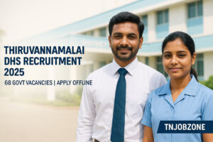 Thiruvannamalai DHS Recruitment 2025 website banner showing Tamil Nadu government health job vacancies