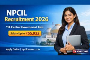 NPCIL Recruitment 2026 website banner for 114 central government job vacancies
