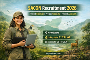 SACON Coimbatore Recruitment 2026 notification for Project Scientist Project Associate and Assistant posts