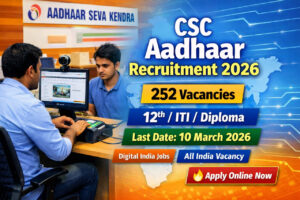 Aadhaar Recruitment 2026 (Operator Supervisor) notification for 252 posts apply online before 10 March 2026