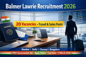 Balmer Lawrie Recruitment 2026 notification for 20 Travel and Sales vacancies under PSU Government Jobs