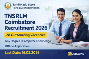 TNSRLM Coimbatore Recruitment 2026 notification for 28 outsourcing vacancies