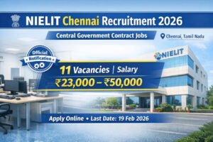 NIELIT Chennai Recruitment 2026 notification image for Project Engineer and MTS posts
