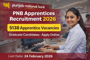 PNB Apprentices Recruitment 2026 notification image showing 5138 apprentice vacancies apply online