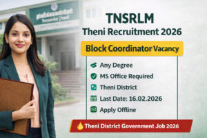 TNSRLM Theni Recruitment 2026 Block Coordinator Offline Application Notification PDF