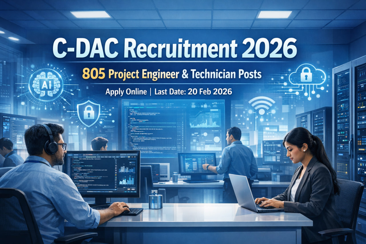 C-DAC Recruitment 2026 – 805 Project Engineer & Technician Jobs | Apply Now