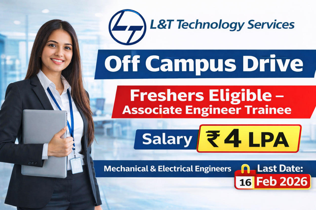 L&T Technology Services Off Campus Drive 2026 | Associate Engineer ...