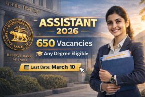 RBI Assistant Recruitment 2026 notification 650 vacancies any degree eligible last date March 10 apply online