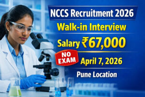 NCCS Recruitment 2026 Walk-in Interview Project Associate JRF Vacancy Central Government Jobs Pune April 7