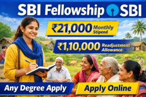 SBI Youth for India Fellowship 2026 Recruitment Thumbnail Any Degree Freshers Shortlist Interview Rural Jobs India