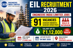 EIL Recruitment 2026 Notification PDF | Engineers India Limited 91 Vacancy Walk-in Interview Engineer Jobs