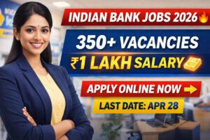 Indian Bank SO Recruitment 2026 notification 350 vacancies apply online Manager Senior Manager jobs salary details