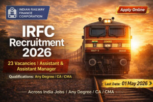 IRFC Recruitment 2026 notification for Assistant and Assistant Manager posts with 23 vacancies railway finance jobs India