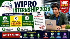 Wipro Internship 2026 Apply Online for Freshers Intern L0 Job Salary 50000 IT Jobs India