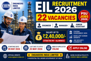 EIL Recruitment 2026 Apply Online for 22 Engineer Manager Junior Assistant Posts
