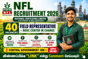 NFL Recruitment 2026 notification for 40 Field Representative posts with salary up to ₹52000 apply online before 12 June