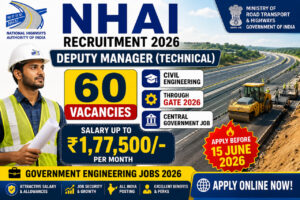 NHAI Recruitment 2026 Notification for 60 Deputy Manager Posts
