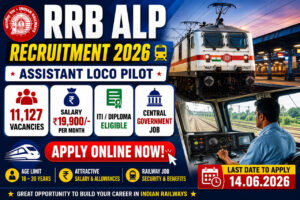 RRB ALP Recruitment 2026 notification for 11127 Assistant Loco Pilot vacancies Railway Jobs 2026