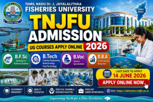 TNJFU Admission 2026 undergraduate admission notification image
