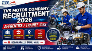TVS Motor Company Apprentice Recruitment 2026 Apply Online for Trainee Jobs in Tamil Nadu