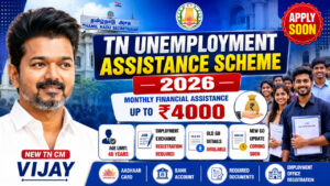 Tamil Nadu Unemployment Assistance Scheme 2026 ₹4000 Monthly Financial Aid Details