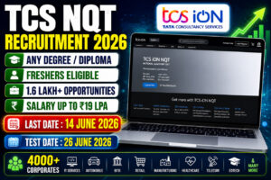 TCS NQT Recruitment 2026 Recruitment Apply Online Freshers Jobs India Salary 19 LPA Notification