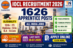 IOCL Recruitment 2026 Notification for 1626 Apprentice Posts Apply Online - Trade Apprentice & Technician Apprentice Vacancy